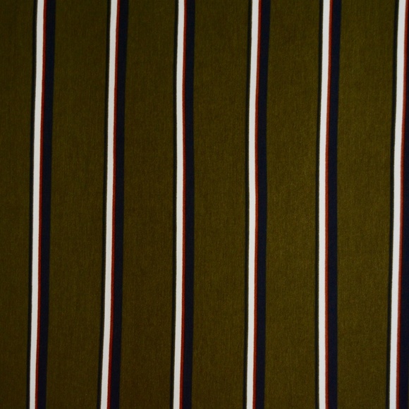 e&m Cold Shoulder Top Green Striped - Picture 7 of 8